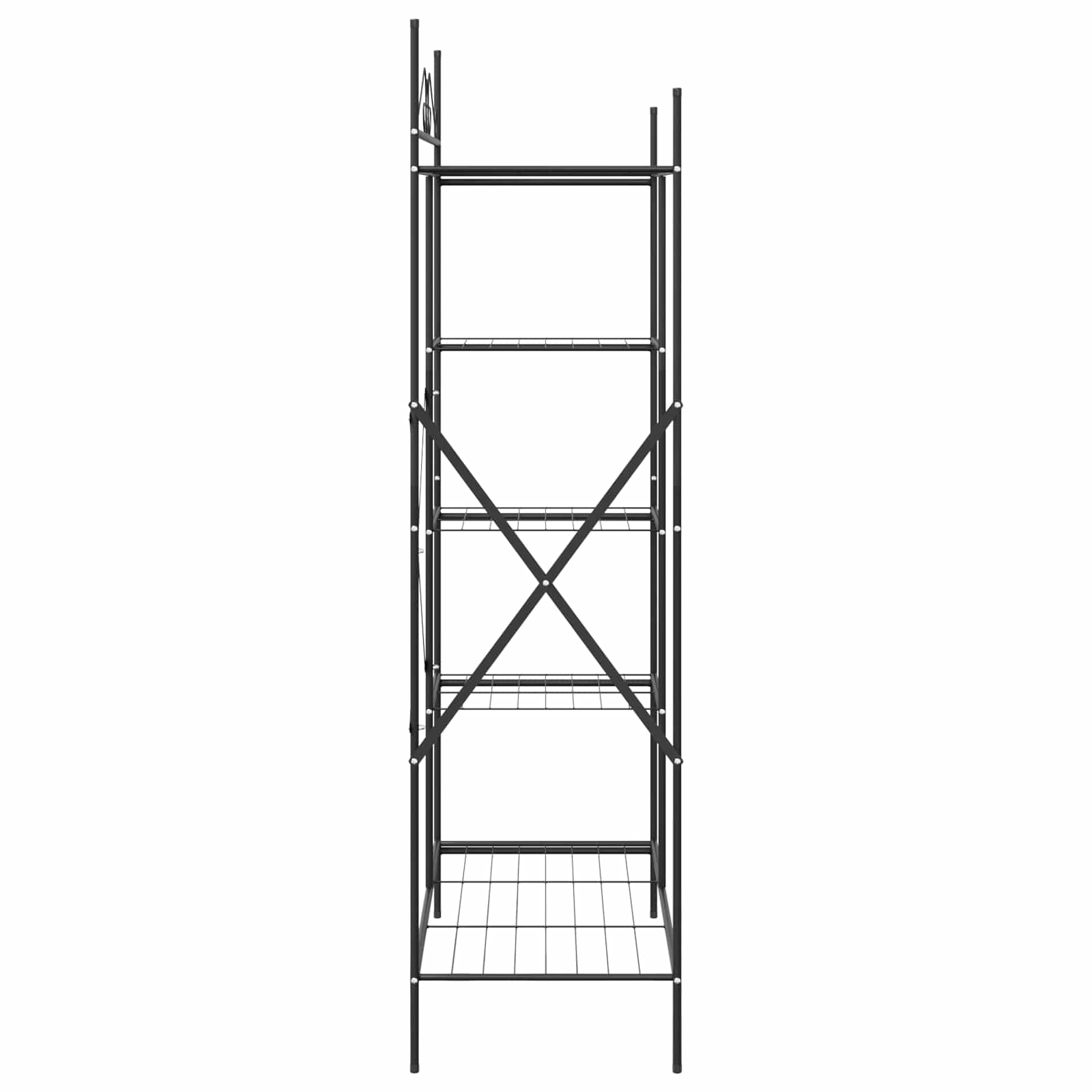 vidaXL Otwy garderoba z półką Czarny 104,5 x 45 x 172 cm Stal