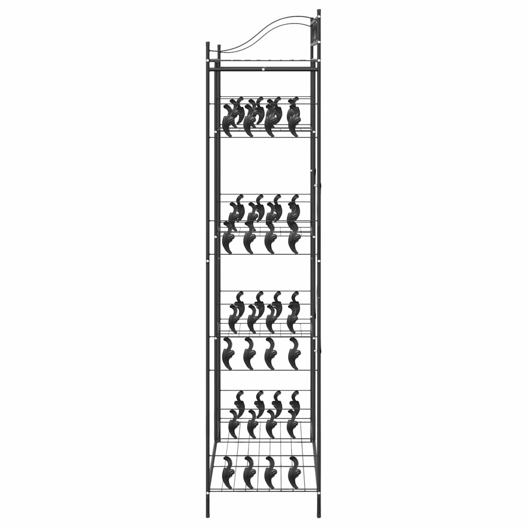 vidaXL Otwy garderoba z półką Czarny 101 x 43 x 188 cm Stal