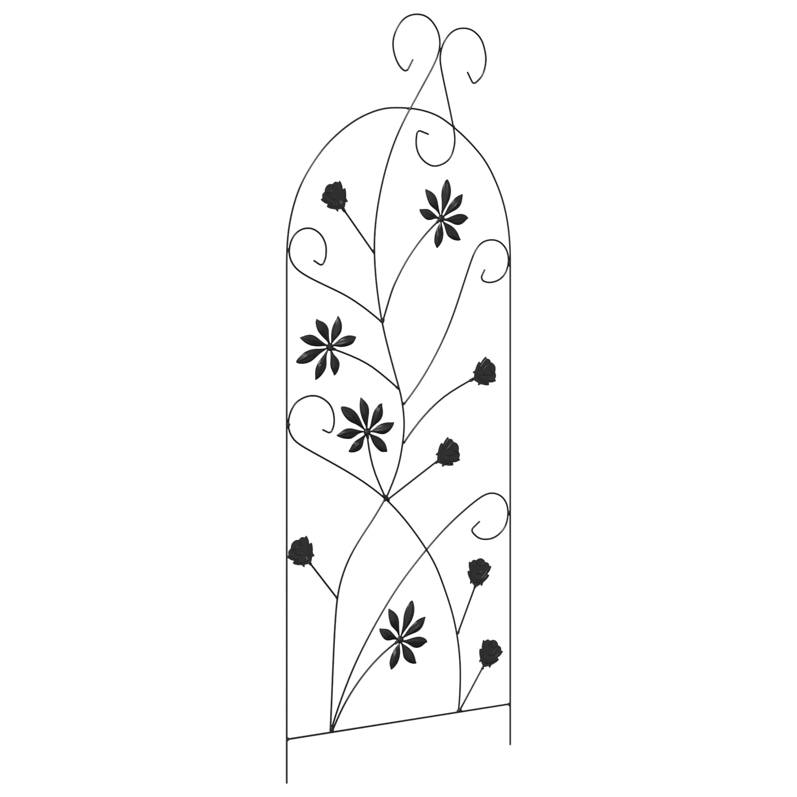vidaXL Ogrodzenie Ogrodowe Z blokadą 3 pcs Czarny 112 x 39,5 cm Stal