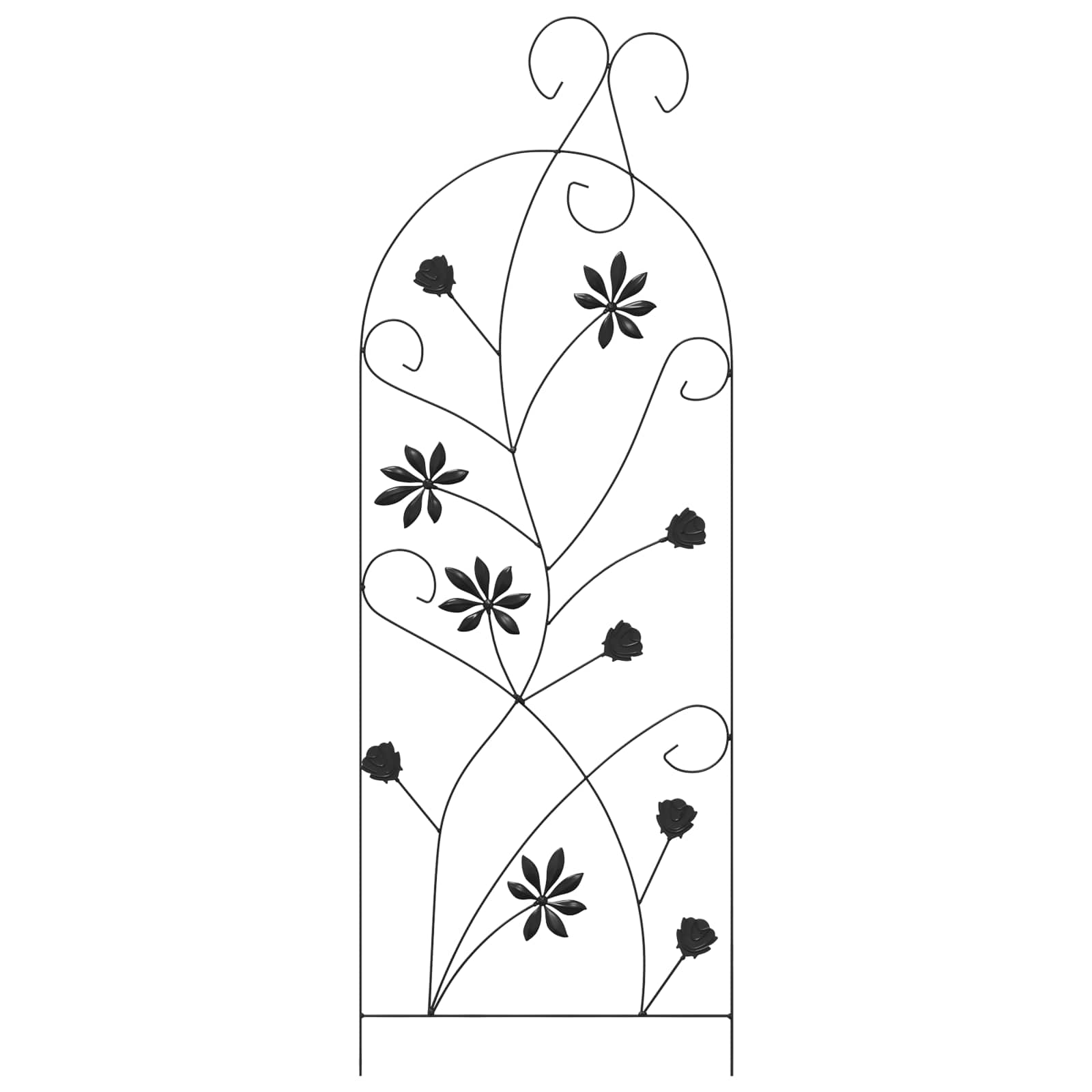 vidaXL Ogrodzenie Ogrodowe Z blokadą 3 pcs Czarny 112 x 39,5 cm Stal