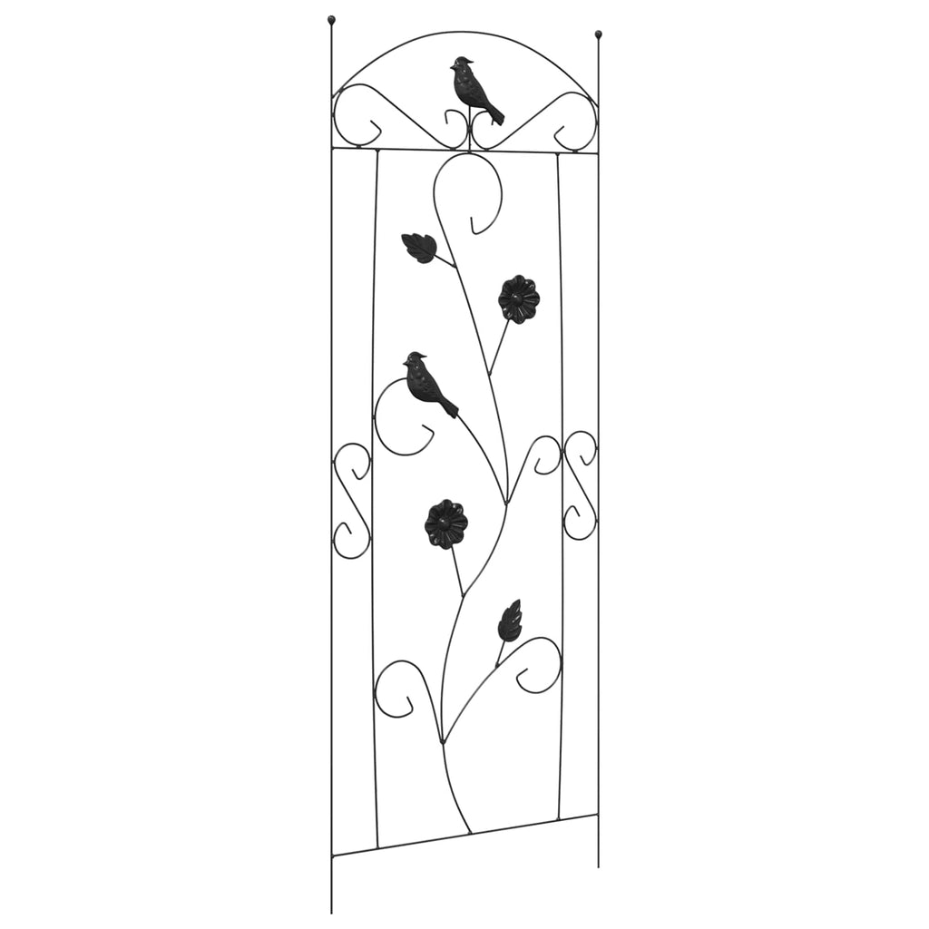 vidaXL Ogrodzenie Ogrodowe 3 pcs Czarny 110 x 40 cm Stal