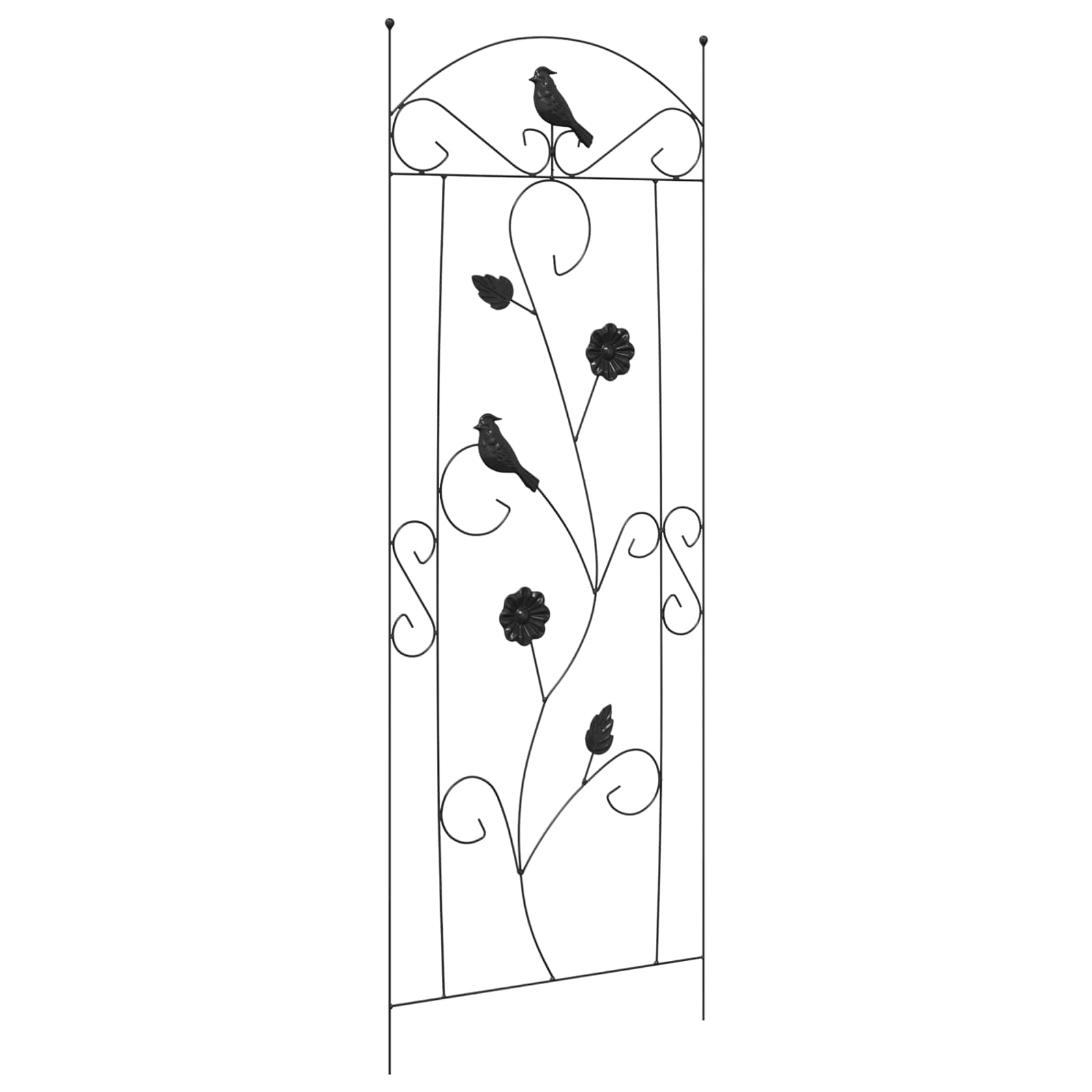 vidaXL Ogrodzenie Ogrodowe 3 pcs Czarny 110 x 40 cm Stal