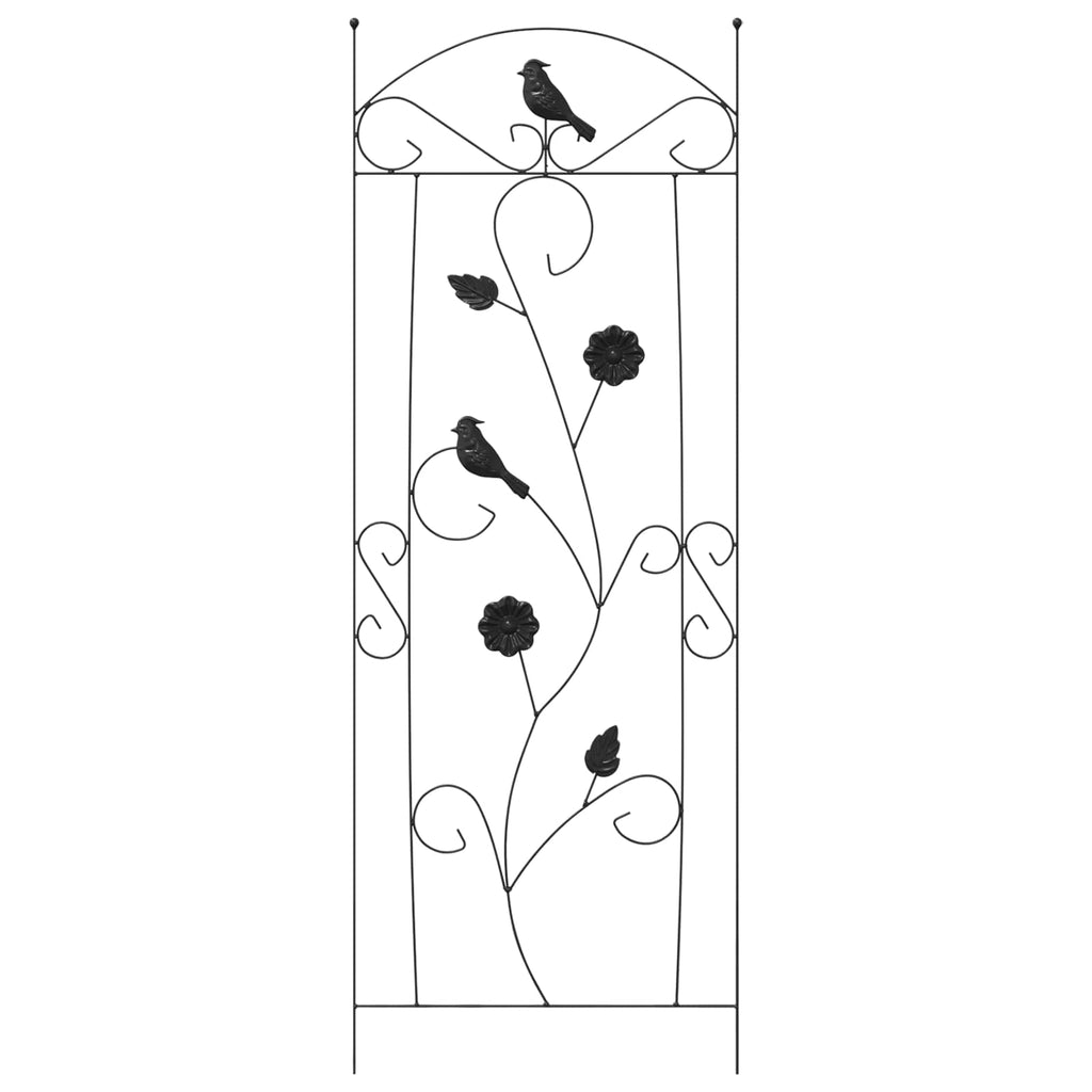 vidaXL Ogrodzenie Ogrodowe 3 pcs Czarny 110 x 40 cm Stal