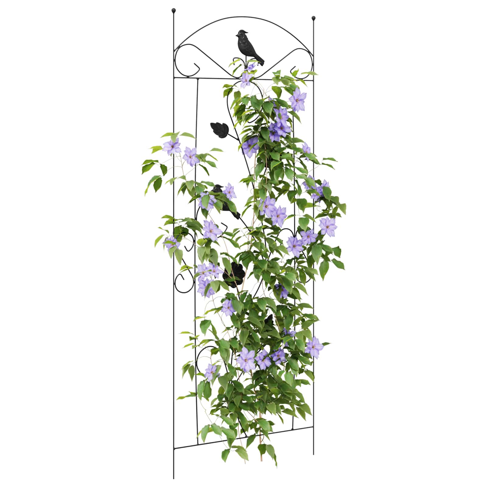 vidaXL Ogrodzenie Ogrodowe 3 pcs Czarny 110 x 40 cm Stal