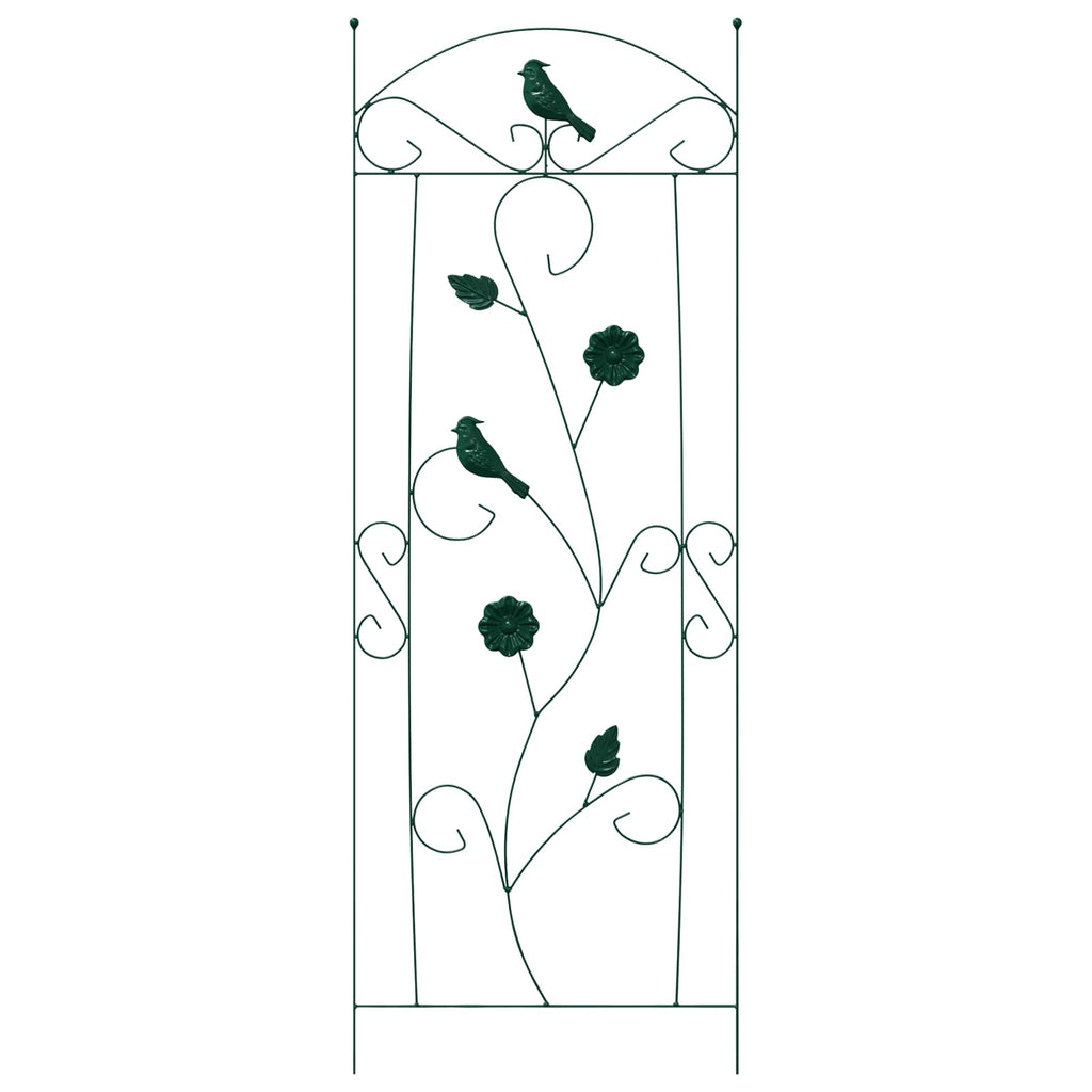 vidaXL Ogrodzenie Ogrodowe 3 pcs Zielony 110 x 40 cm Stal