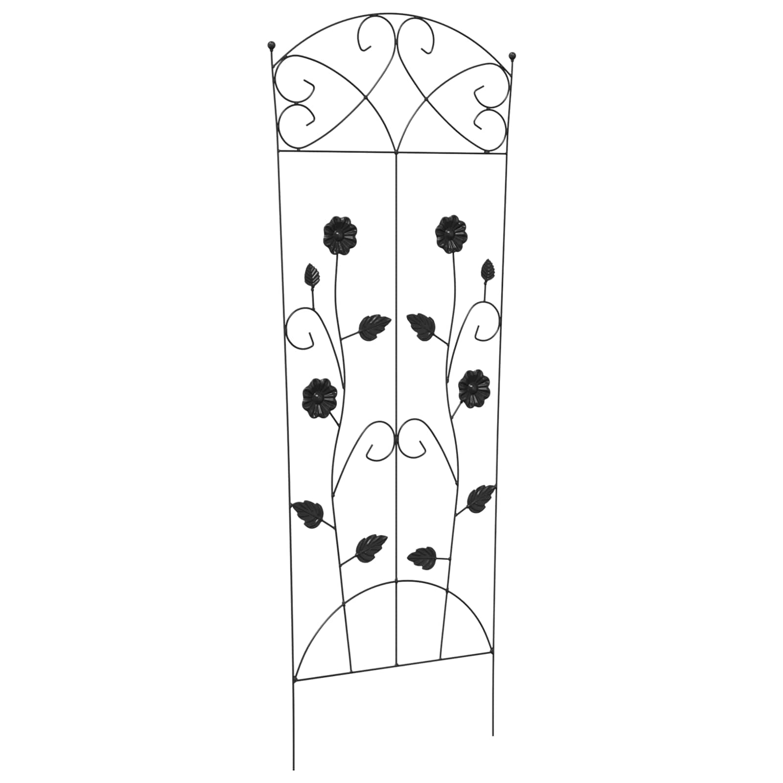 vidaXL Ogrodzenie Ogrodowe 3 pcs Czarny 110,5 x 42,5 cm Stal