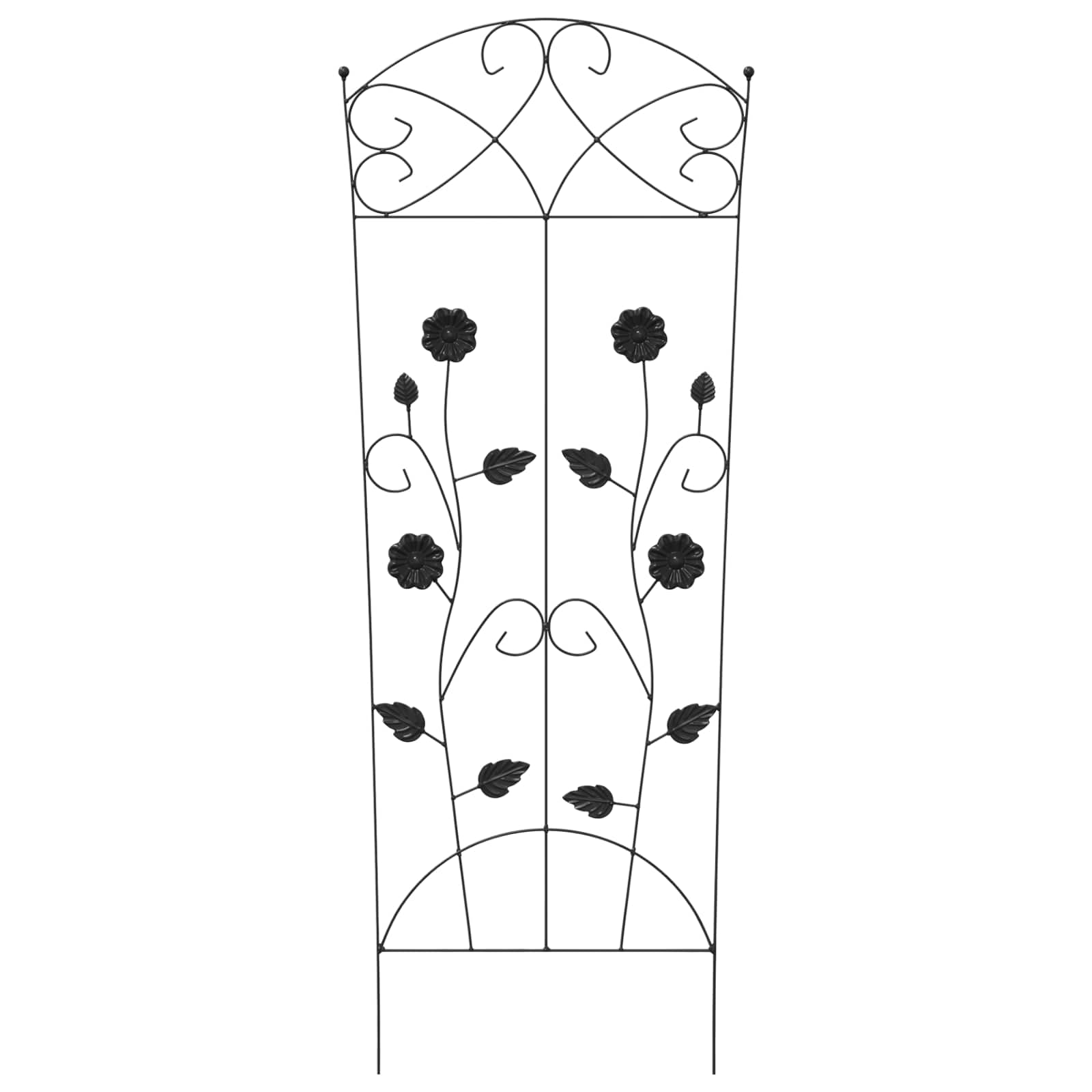 vidaXL Ogrodzenie Ogrodowe 3 pcs Czarny 110,5 x 42,5 cm Stal
