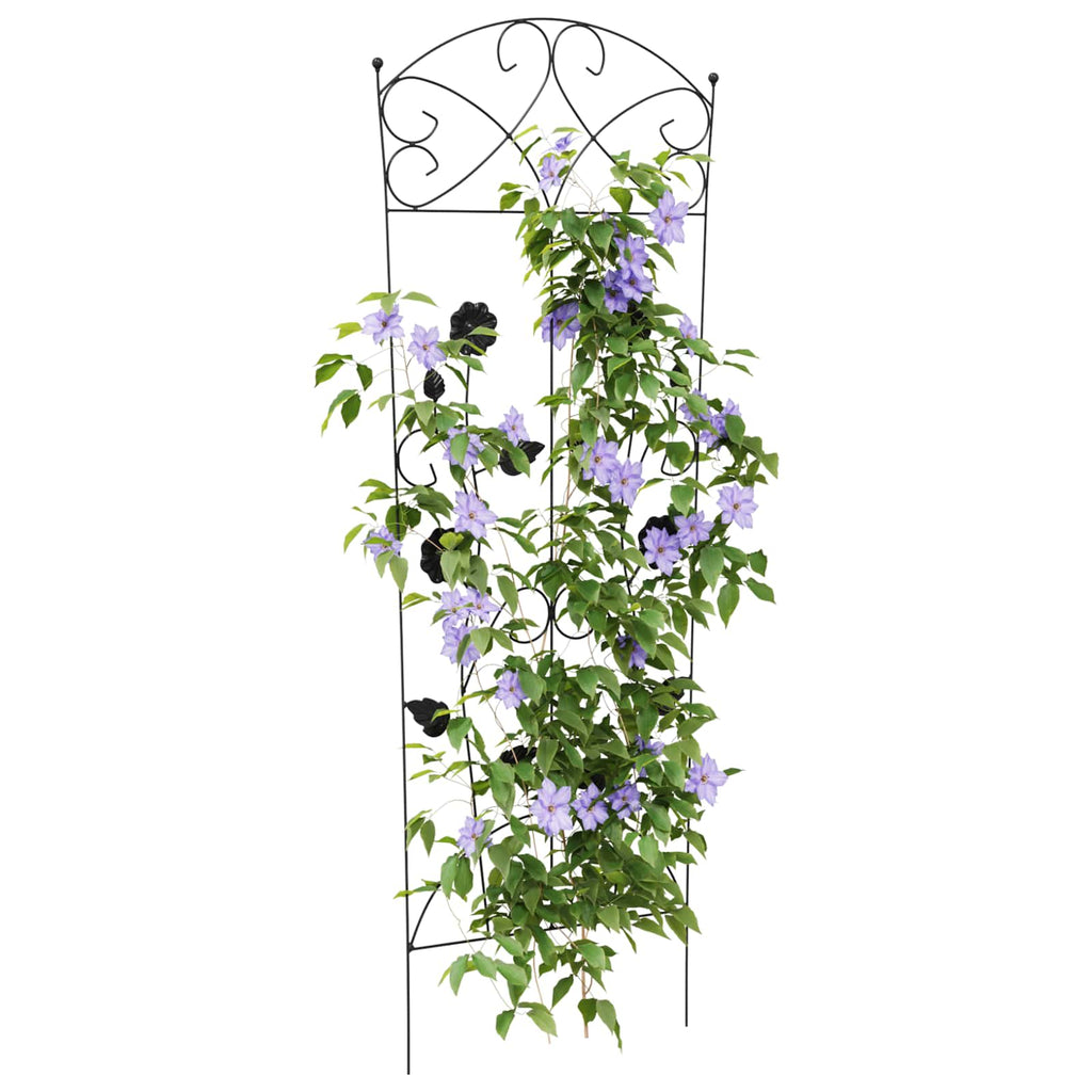 vidaXL Ogrodzenie Ogrodowe 3 pcs Czarny 110,5 x 42,5 cm Stal