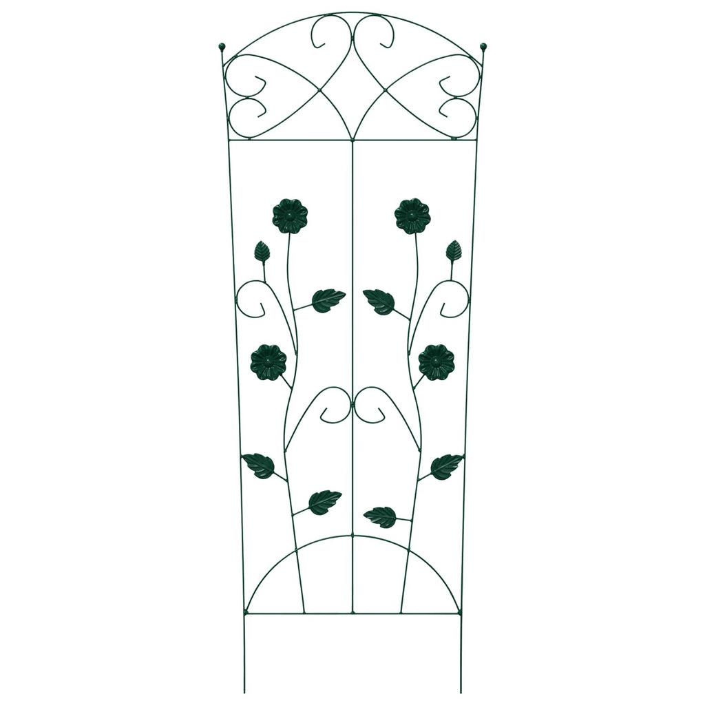 vidaXL Ogrodzenie Ogrodowe 3 pcs Zielony 110,5 x 42,5 cm Stal