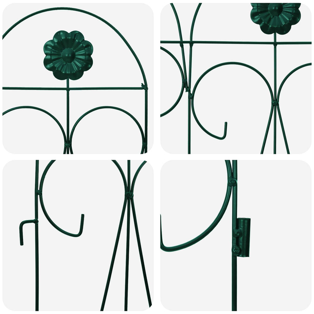 vidaXL Ogrodzenie Ogrodowe 5 pcs zielony Stal