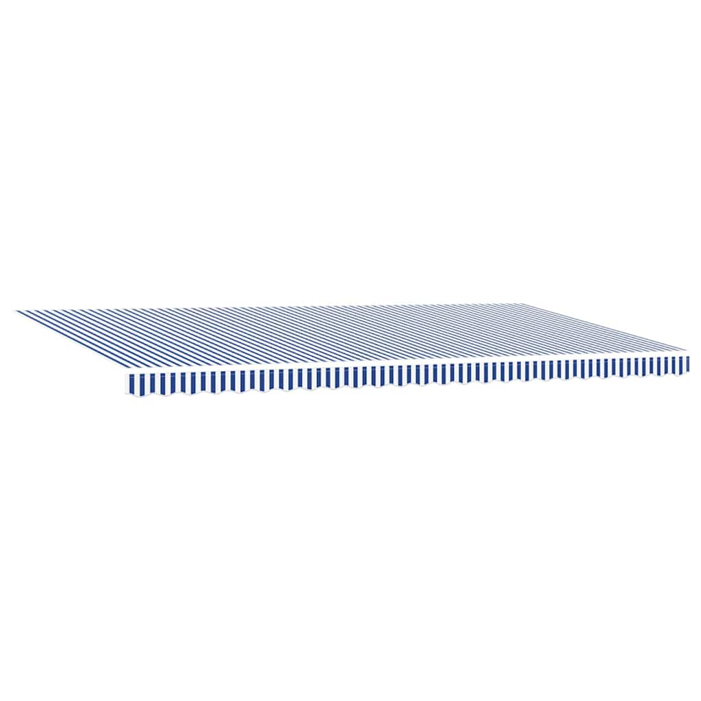 vidaXL Markiza zwijana Ze LED Lights Niebieski i biały 600 × 300 cm