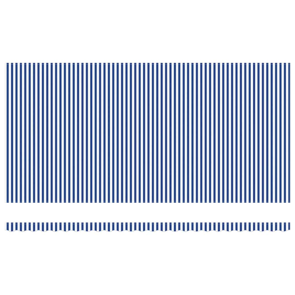 vidaXL Markiza zwijana Ze LED Lights Niebieski i biały 600 × 300 cm