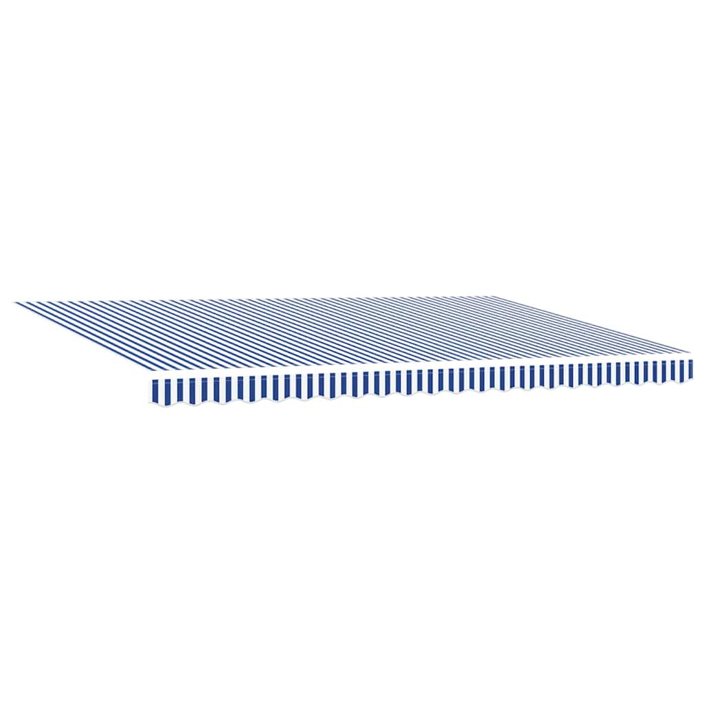 vidaXL Markiza zwijana Ze LED Lights Niebieski i biały 450 × 300 cm