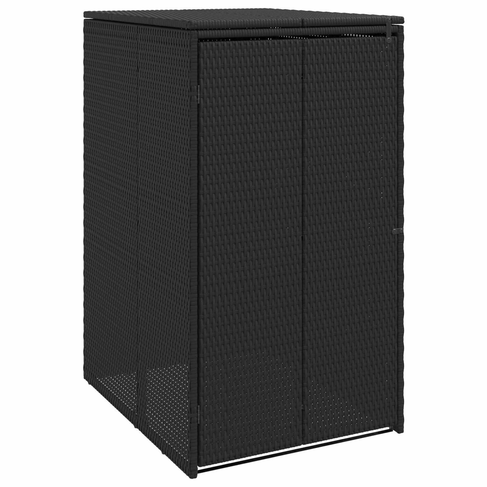 vidaXL Pojemnik na śmieci Czarny 65 x 80 x 115 cm Polietylen