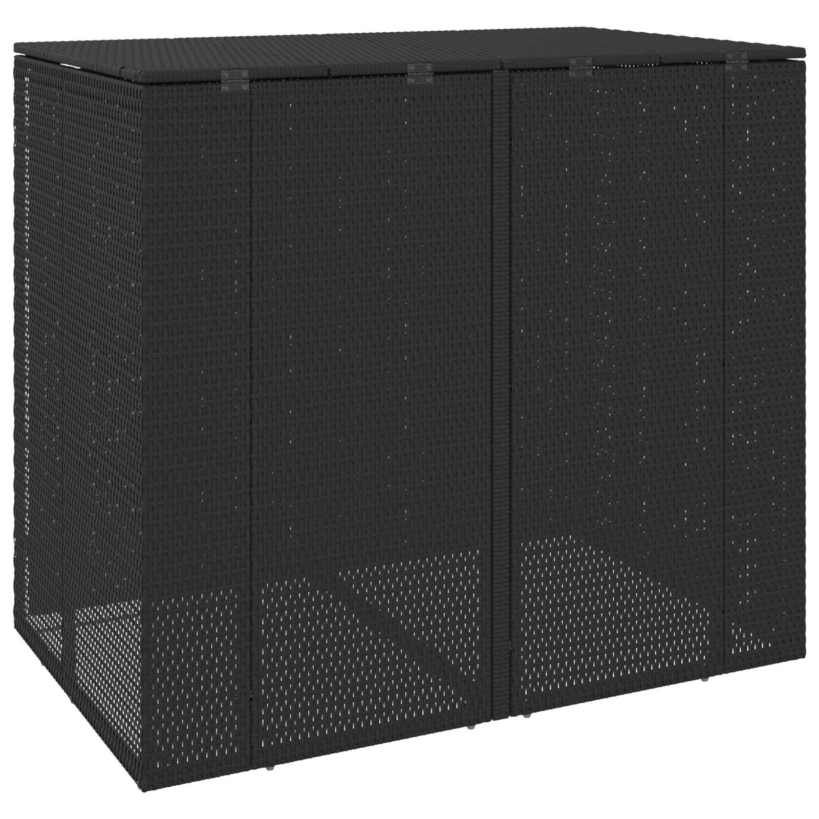vidaXL Pojemnik na śmieci 2 pcs Czarny 130 x 80 x 115 cm Polietylen