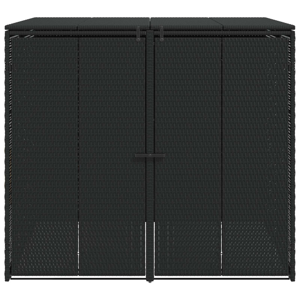 vidaXL Pojemnik na śmieci 2 pcs Czarny 130 x 80 x 115 cm Polietylen