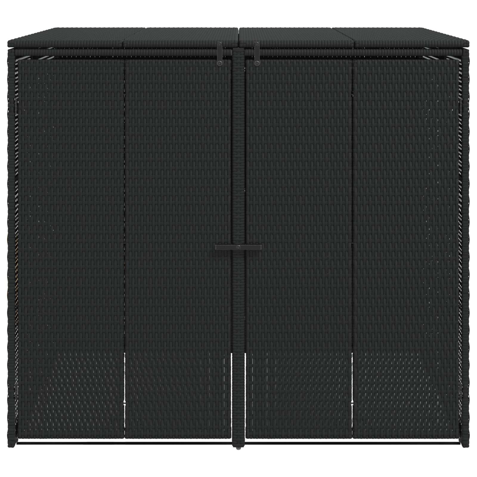 vidaXL Pojemnik na śmieci 2 pcs Czarny 130 x 80 x 115 cm Polietylen