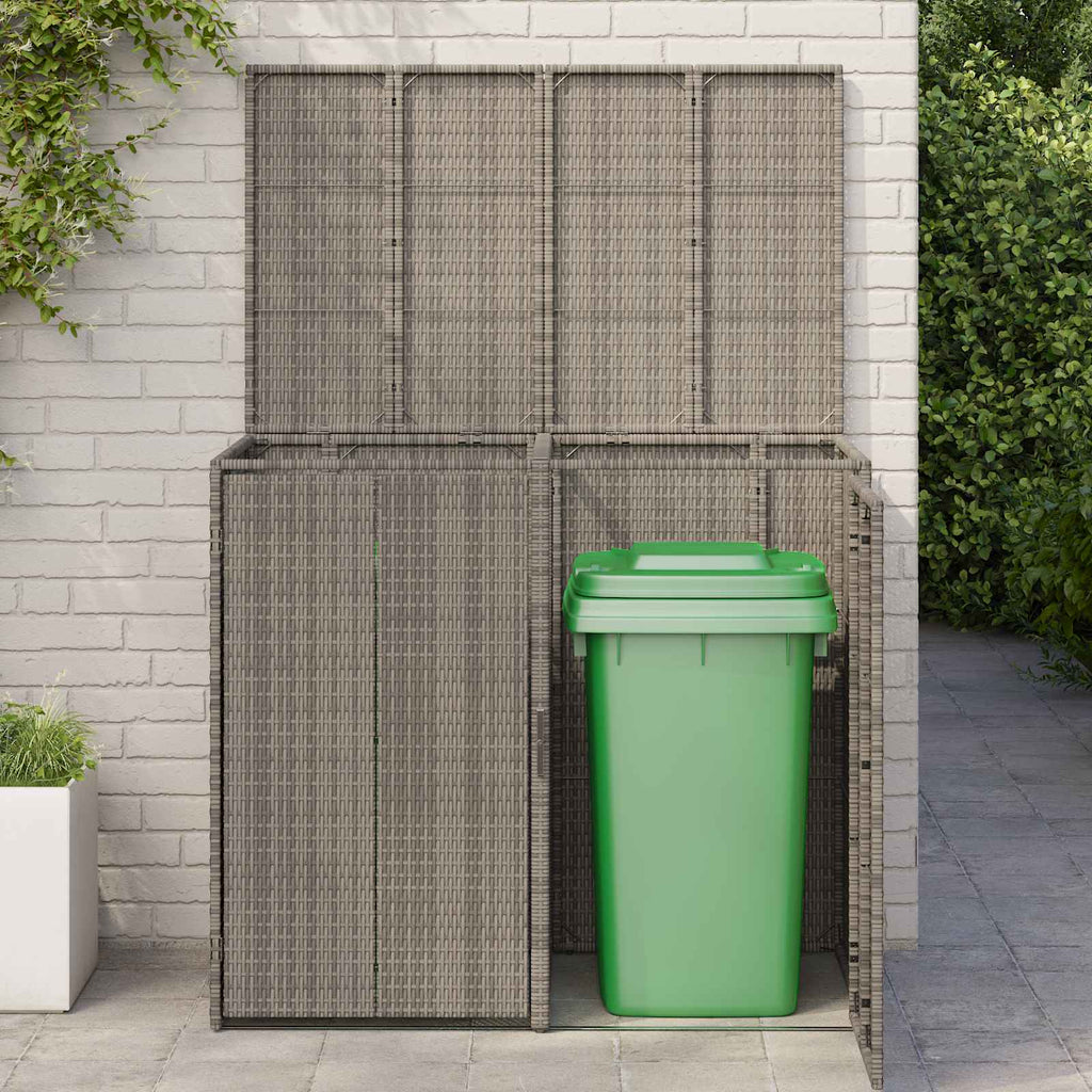 vidaXL Pojemnik na śmieci 2 pcs Szary 130 x 80 x 115 cm Polietylen