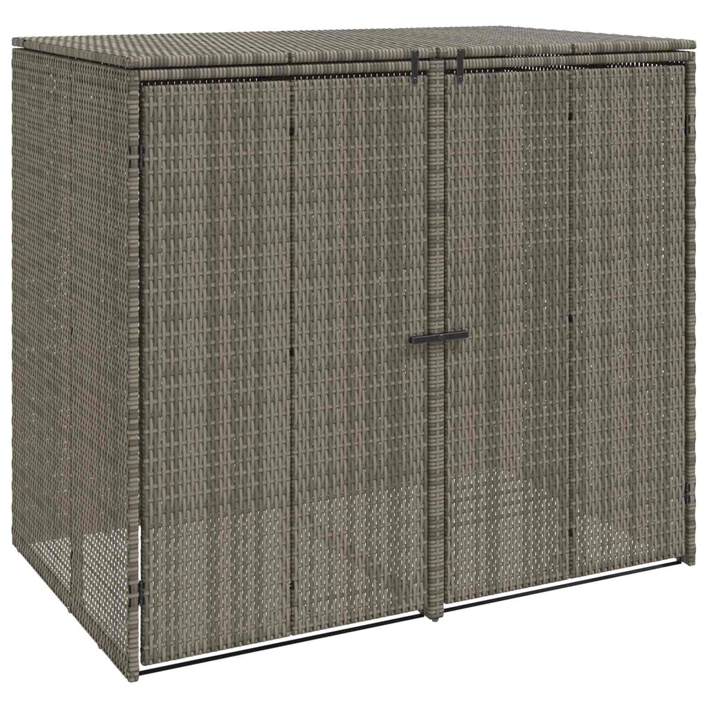 vidaXL Pojemnik na śmieci 2 pcs Szary 130 x 80 x 115 cm Polietylen