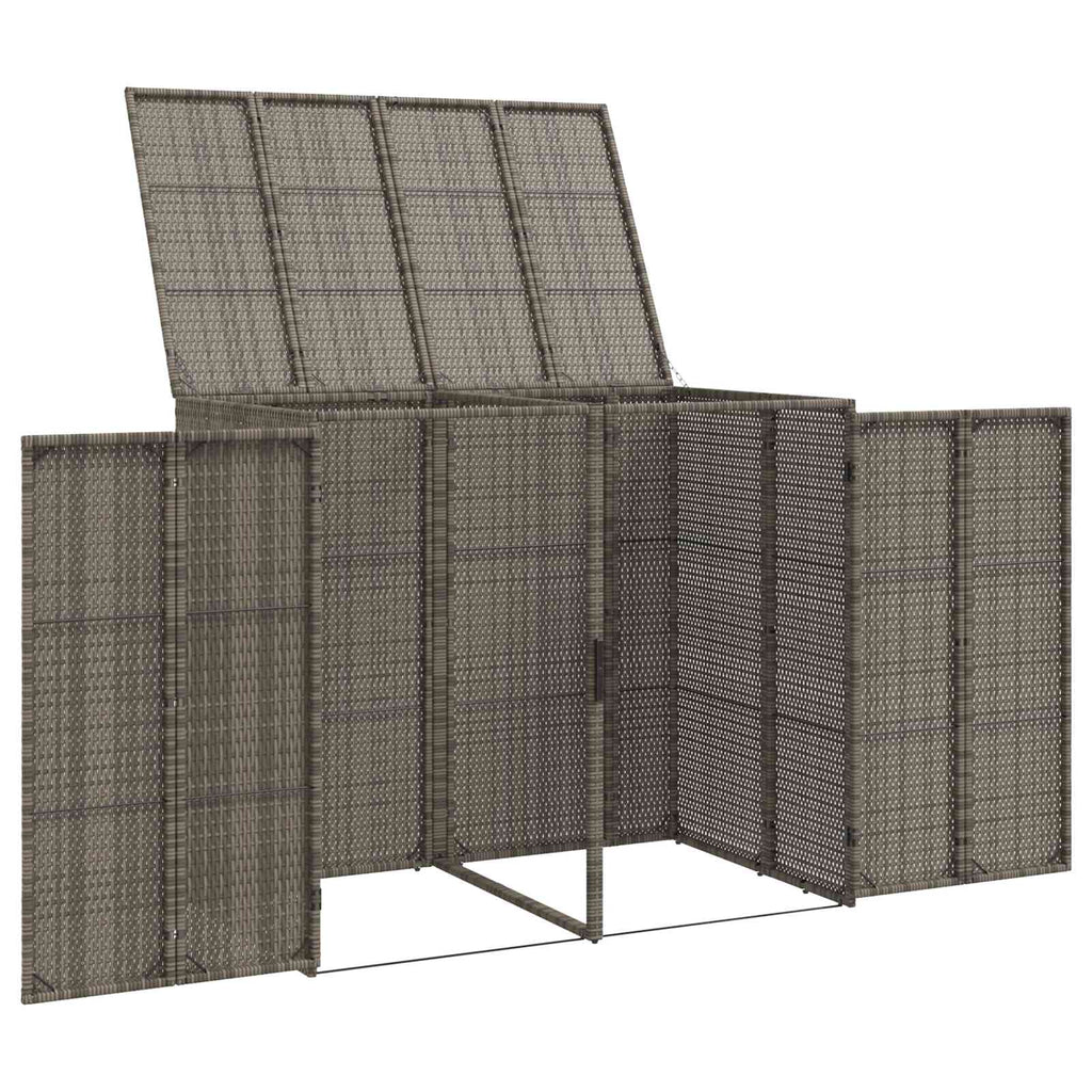 vidaXL Pojemnik na śmieci 2 pcs Szary 130 x 80 x 115 cm Polietylen