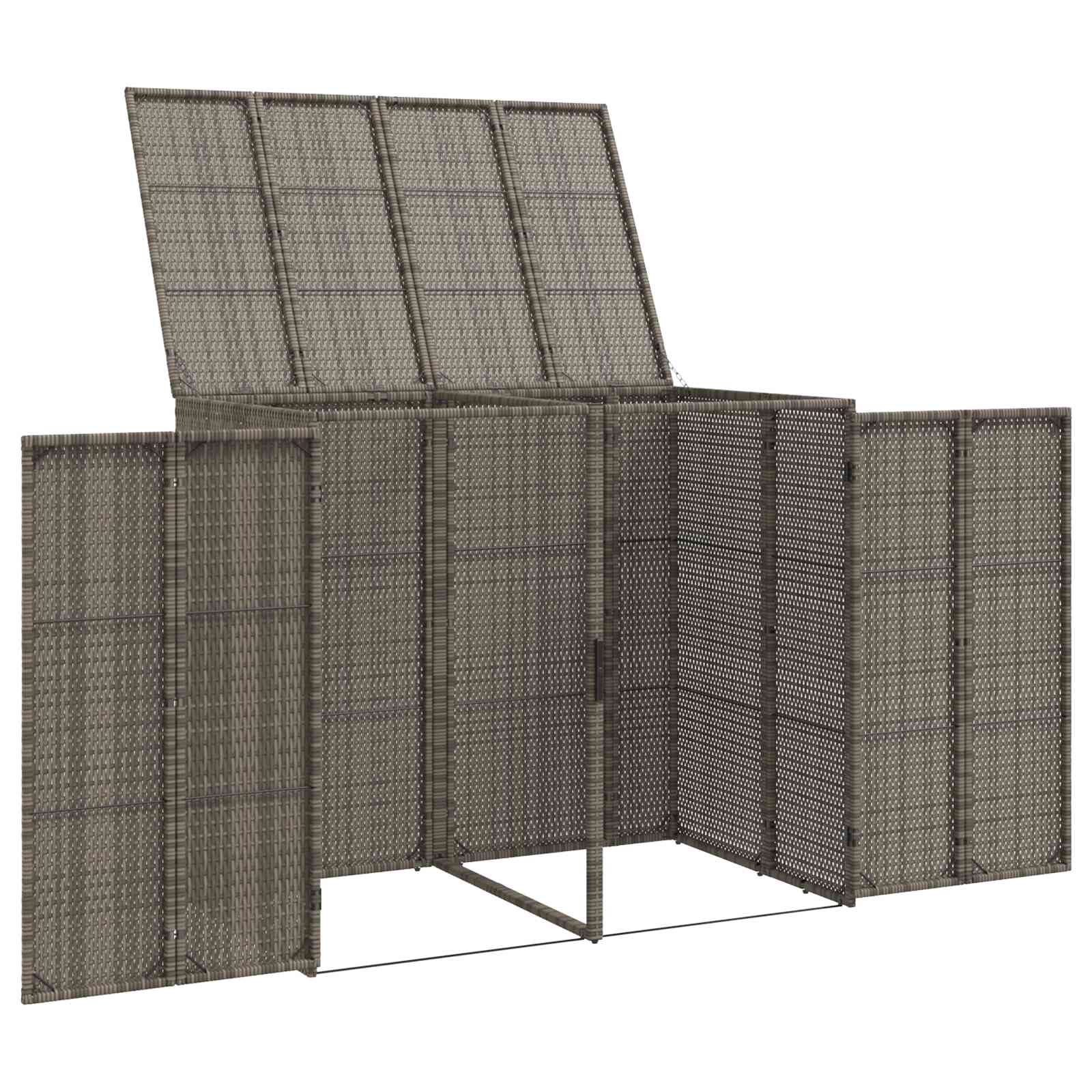 vidaXL Pojemnik na śmieci 2 pcs Szary 130 x 80 x 115 cm Polietylen