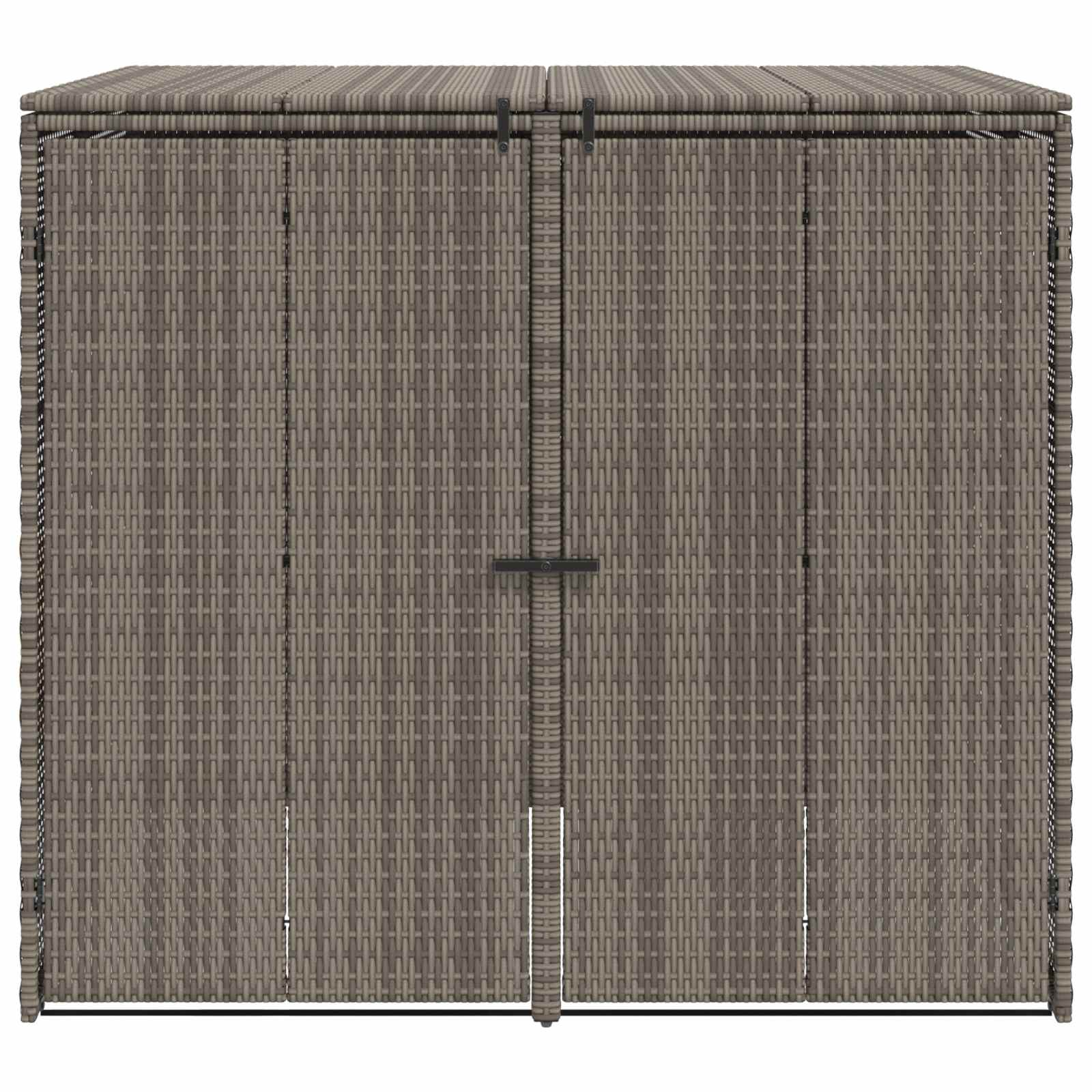 vidaXL Pojemnik na śmieci 2 pcs Szary 130 x 80 x 115 cm Polietylen