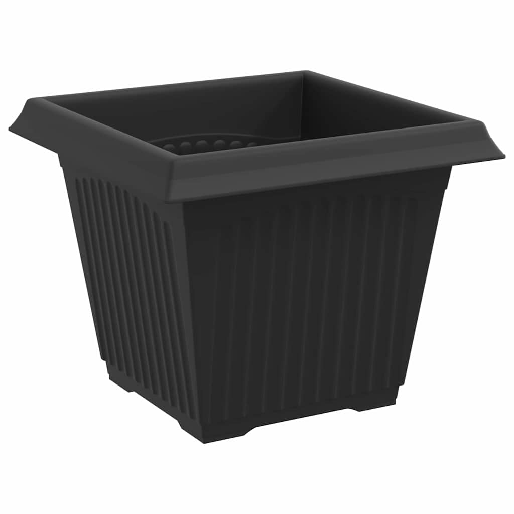 vidaXL Doniczki 6 szt. Czarny Z tworzywa sztucznego