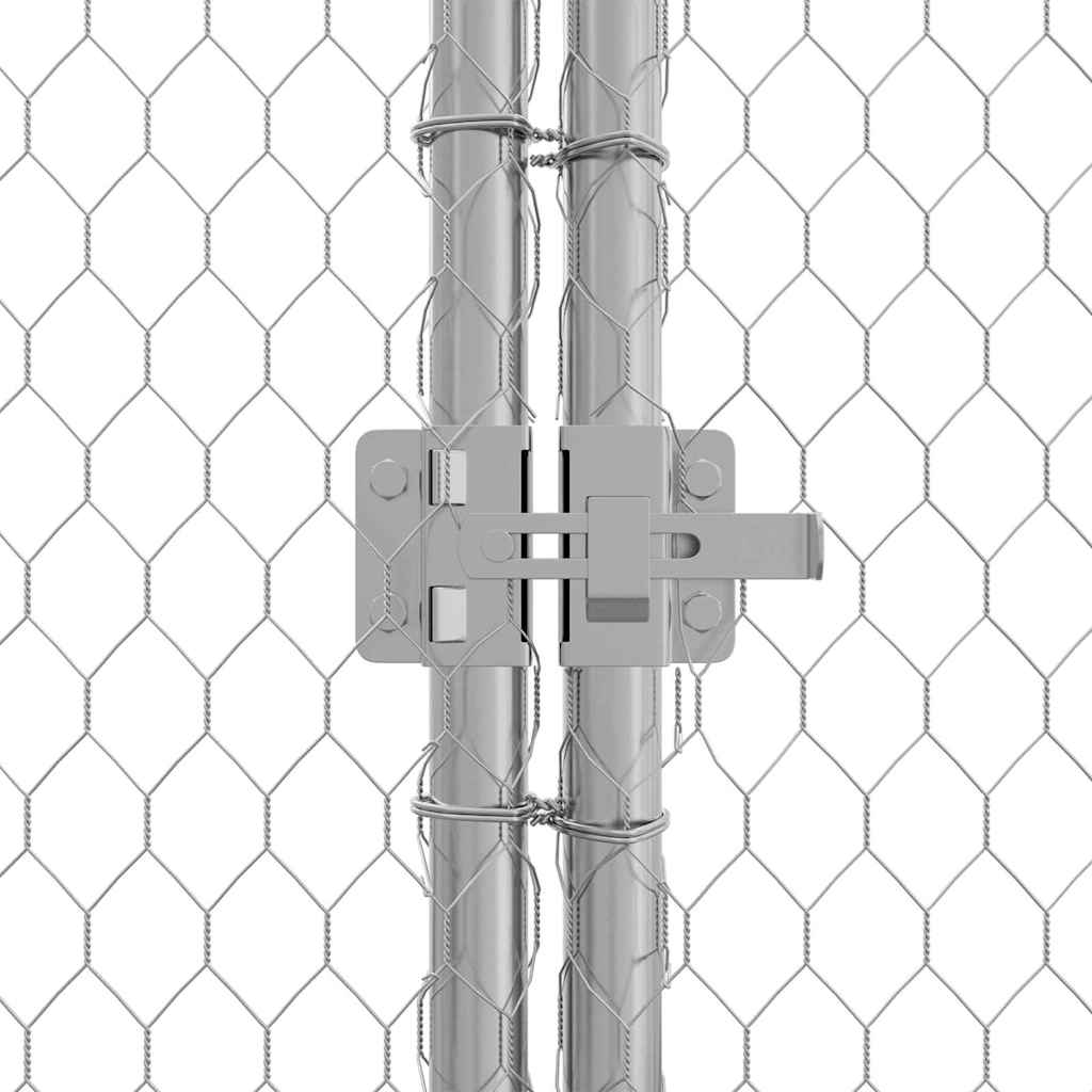 vidaXL Klatka dla kur Srebrny 170 x 100 x 177 cm Stal Galwanizowana