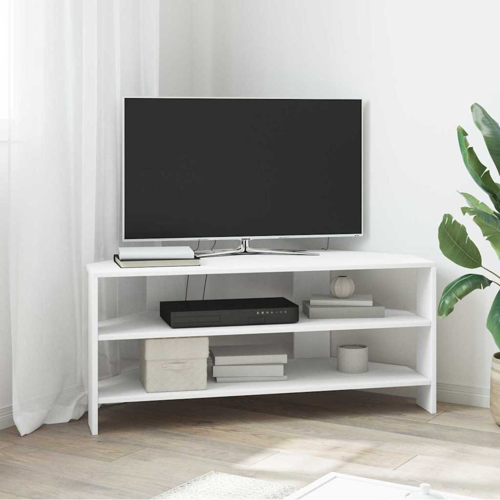 vidaXL RogowaSzafkanaTelewizor Biały 102x40,5x45cm