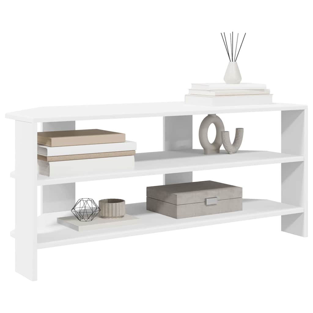 vidaXL RogowaSzafkanaTelewizor 102x40,5x45cm Biały Drewno inżynieryjne