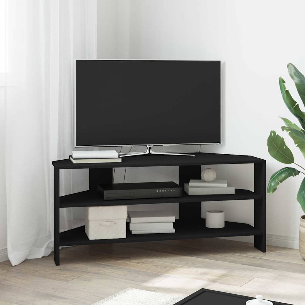 vidaXL RogowaSzafkanaTelewizor Czarny 102x40,5x45cm