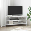 vidaXL RogowaSzafkanaTelewizor Błyszcząca biel 102x40,5x45cm