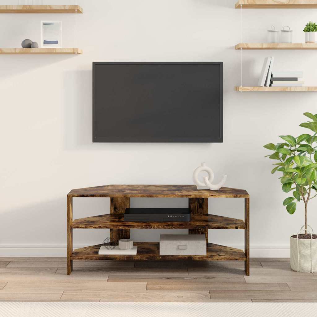 vidaXL RogowaSzafkanaTelewizor Dąb wędzony 102x40,5x45cm