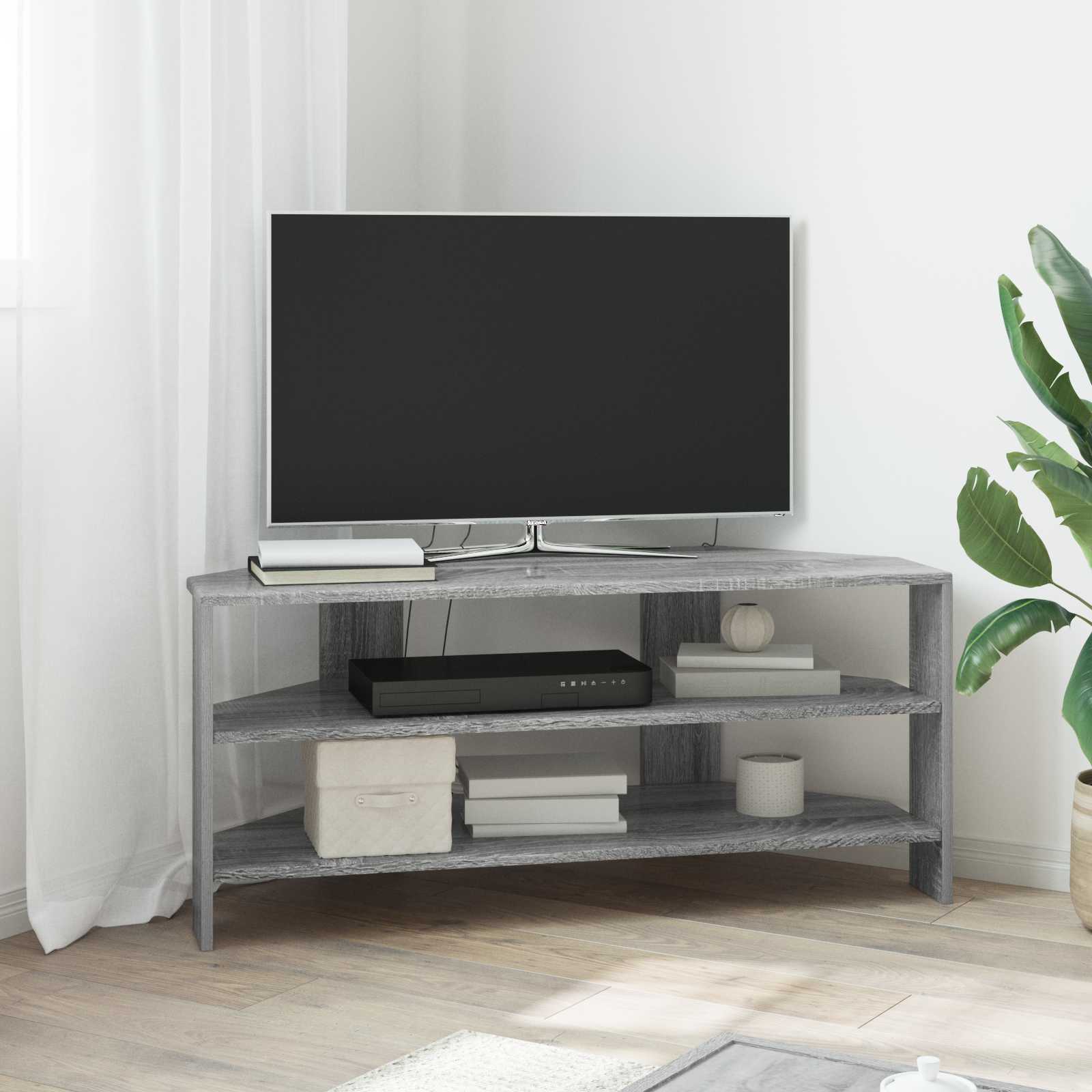 vidaXL RogowaSzafkanaTelewizor 102x40,5x45cm Szary Sonoma