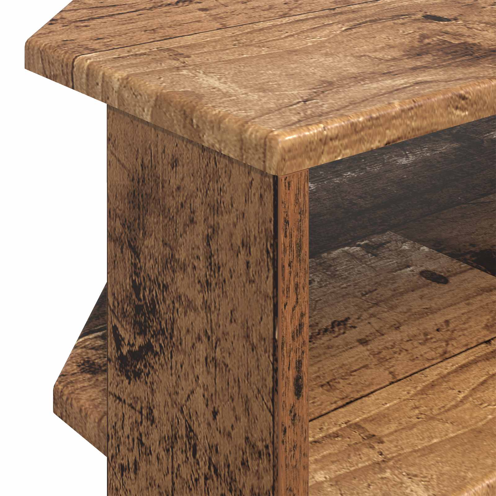 vidaXL RogowaSzafkanaTelewizor 102x40,5x45cm Stare drewno