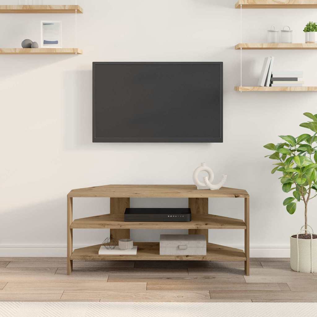vidaXL RogowaSzafkanaTelewizor Dąb rzemieślniczy 102x40,5x45cm