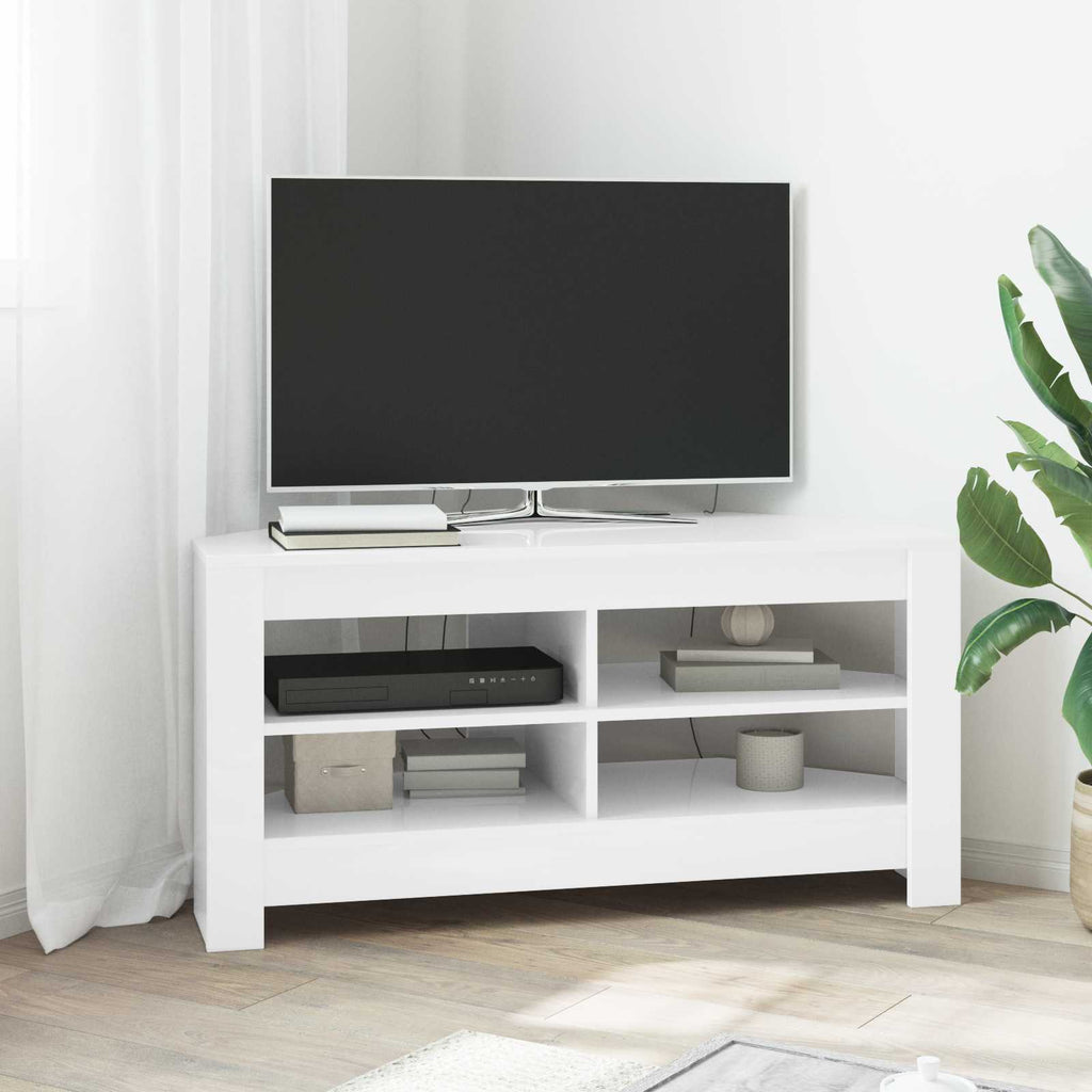 vidaXL RogowaSzafkanaTelewizor 102 x 40,5 x 45 cm Biały