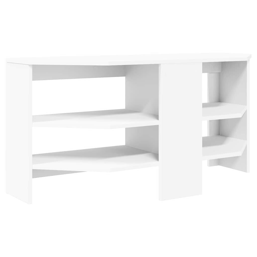 vidaXL RogowaSzafkanaTelewizor Biały 102 x 40,5 x 45 cm