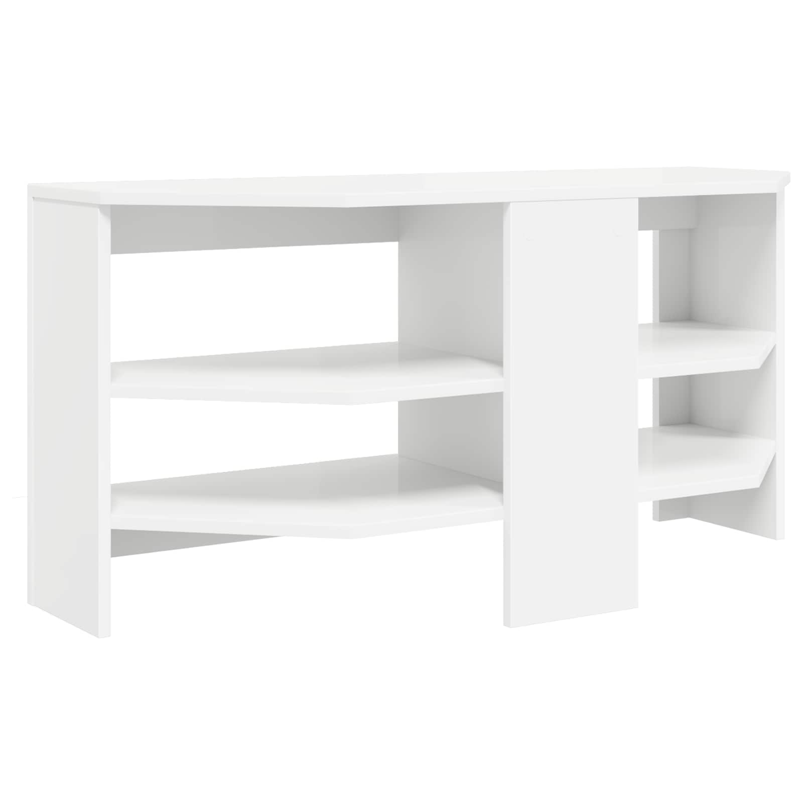 vidaXL RogowaSzafkanaTelewizor 102 x 40,5 x 45 cm Biały