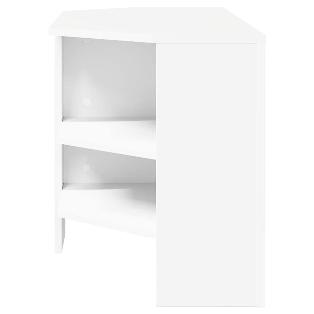 vidaXL RogowaSzafkanaTelewizor Biały 102 x 40,5 x 45 cm