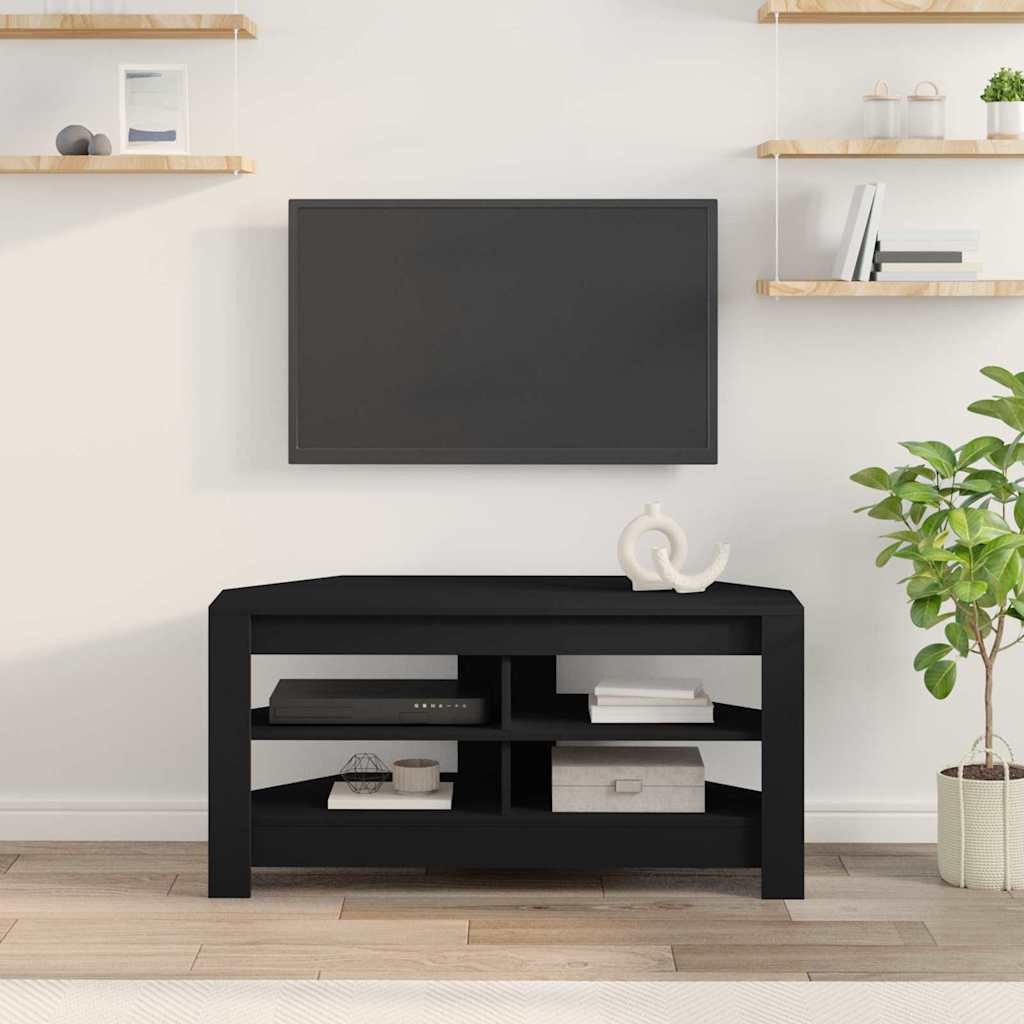 vidaXL RogowaSzafkanaTelewizor Czarny 102 x 40,5 x 45 cm