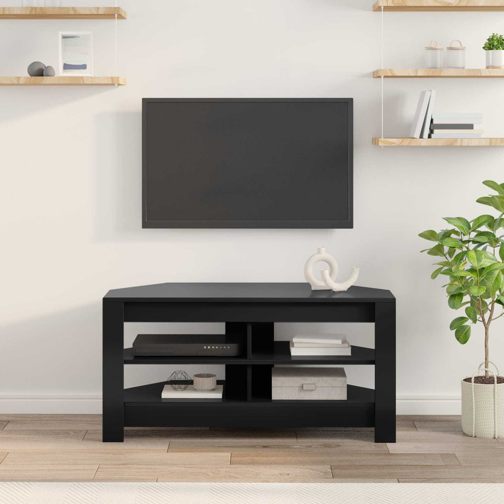 vidaXL RogowaSzafkanaTelewizor 102 x 40,5 x 45 cm Czarny