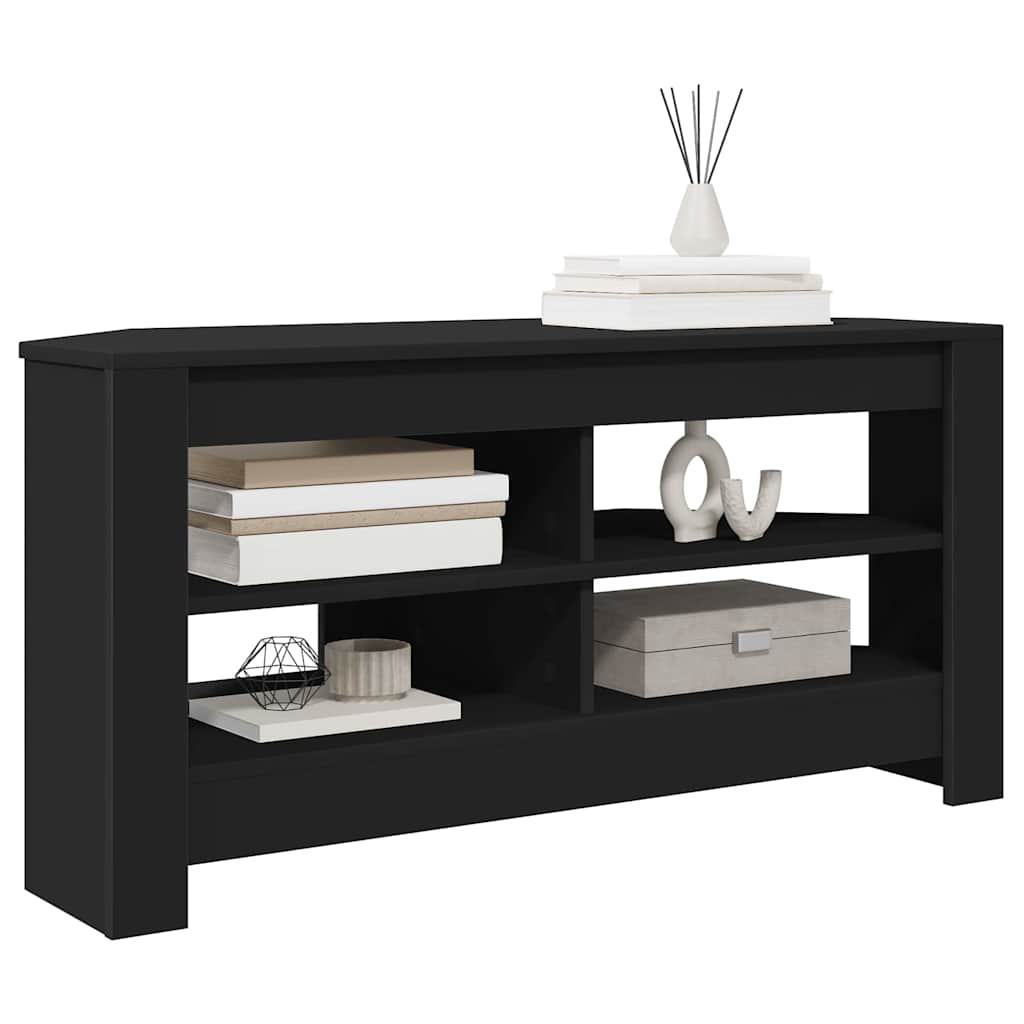 vidaXL RogowaSzafkanaTelewizor Czarny 102 x 40,5 x 45 cm