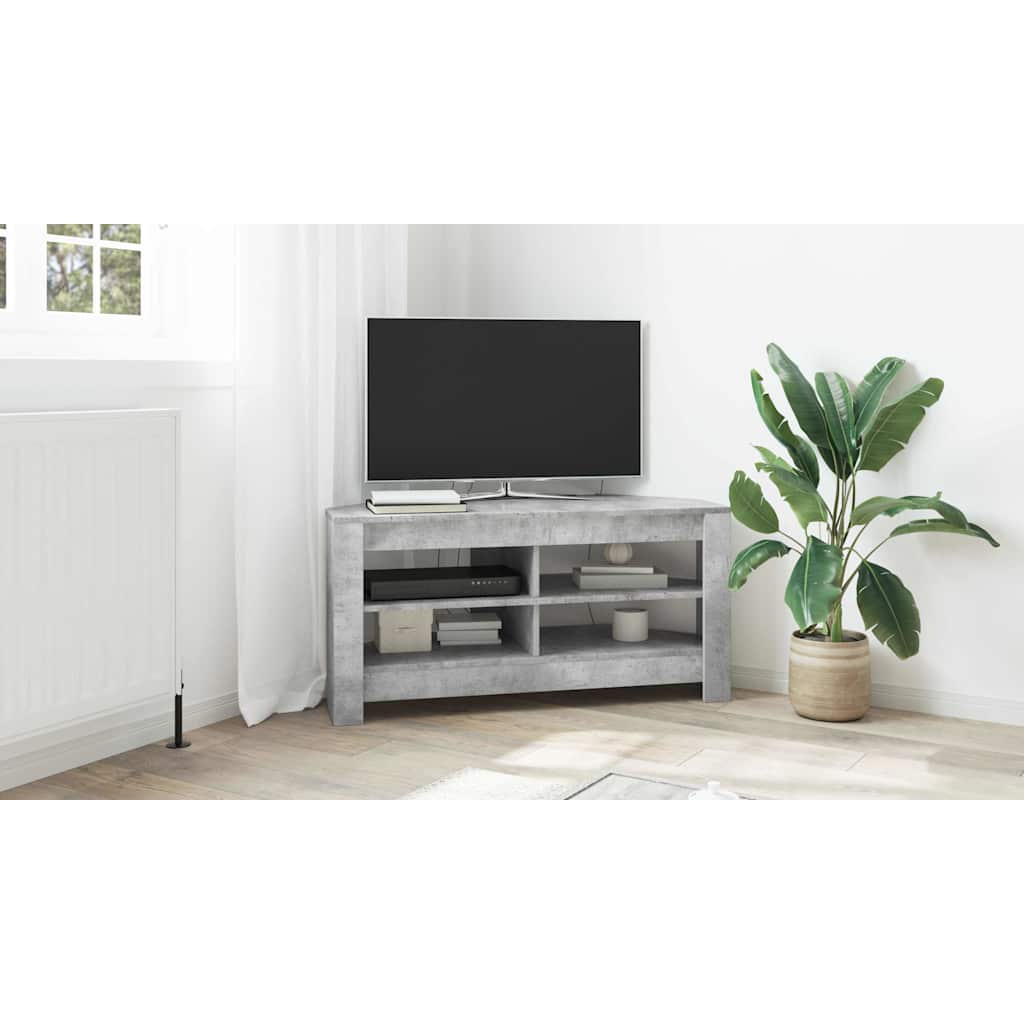 vidaXL RogowaSzafkanaTelewizor 102 x 40,5 x 45 cm Betonowy szary