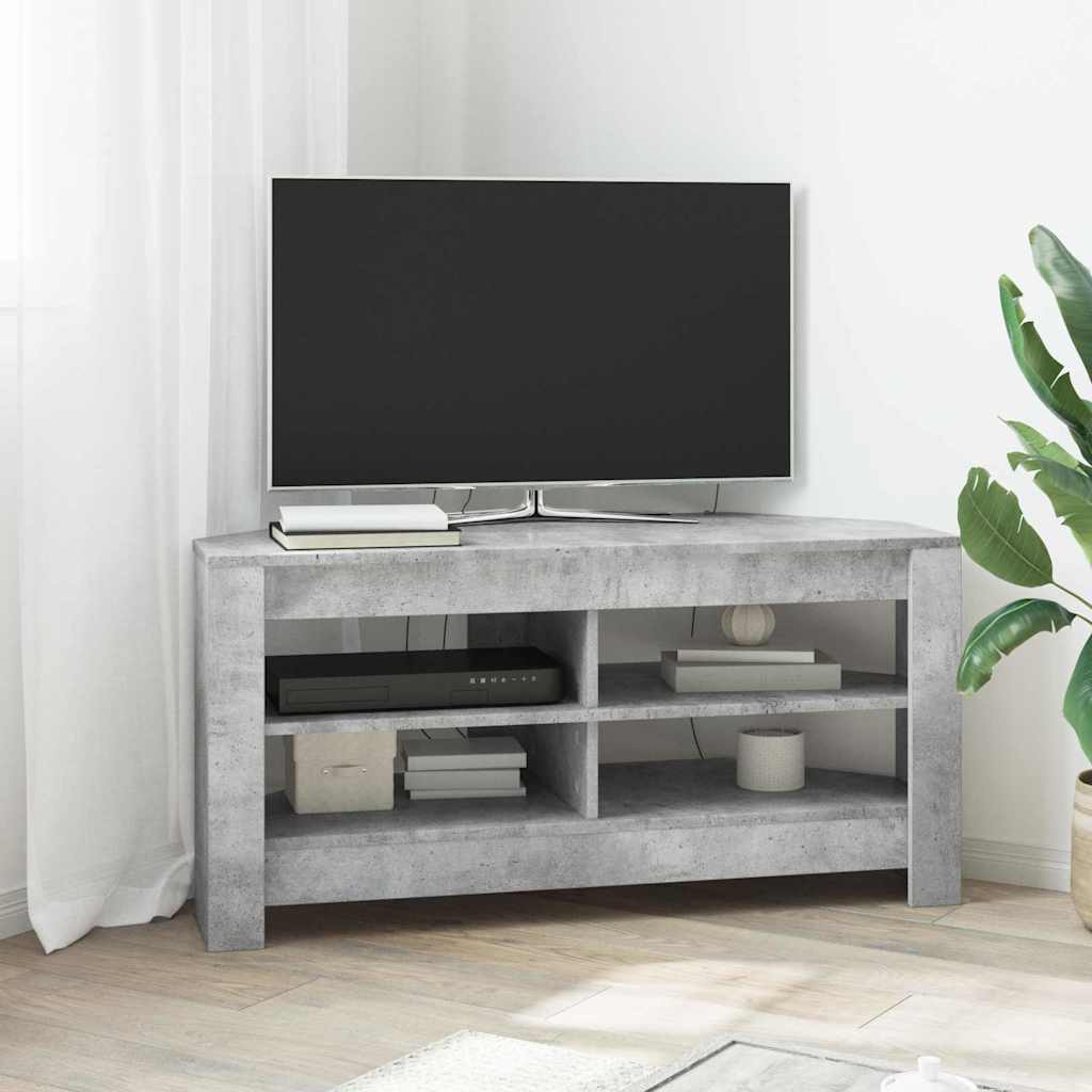 vidaXL RogowaSzafkanaTelewizor Betonowy szary 102 x 40,5 x 45 cm
