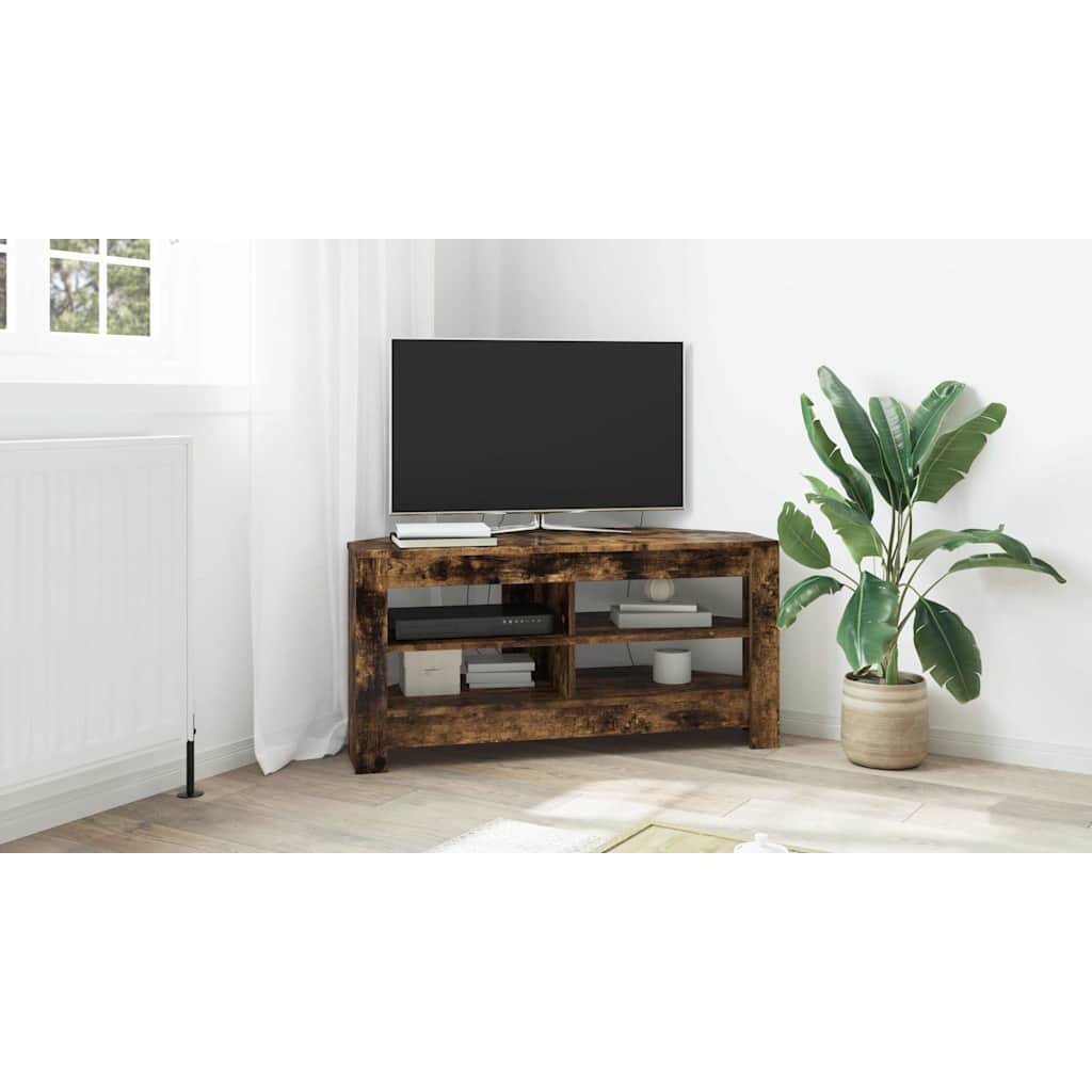 vidaXL RogowaSzafkanaTelewizor 102 x 40,5 x 45 cm Dąb wędzony