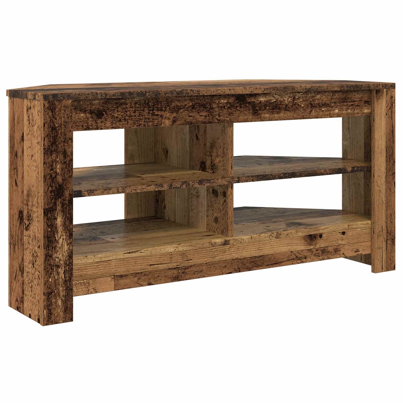 vidaXL RogowaSzafkanaTelewizor Stare drewno 102 x 40,5 x 45 cm
