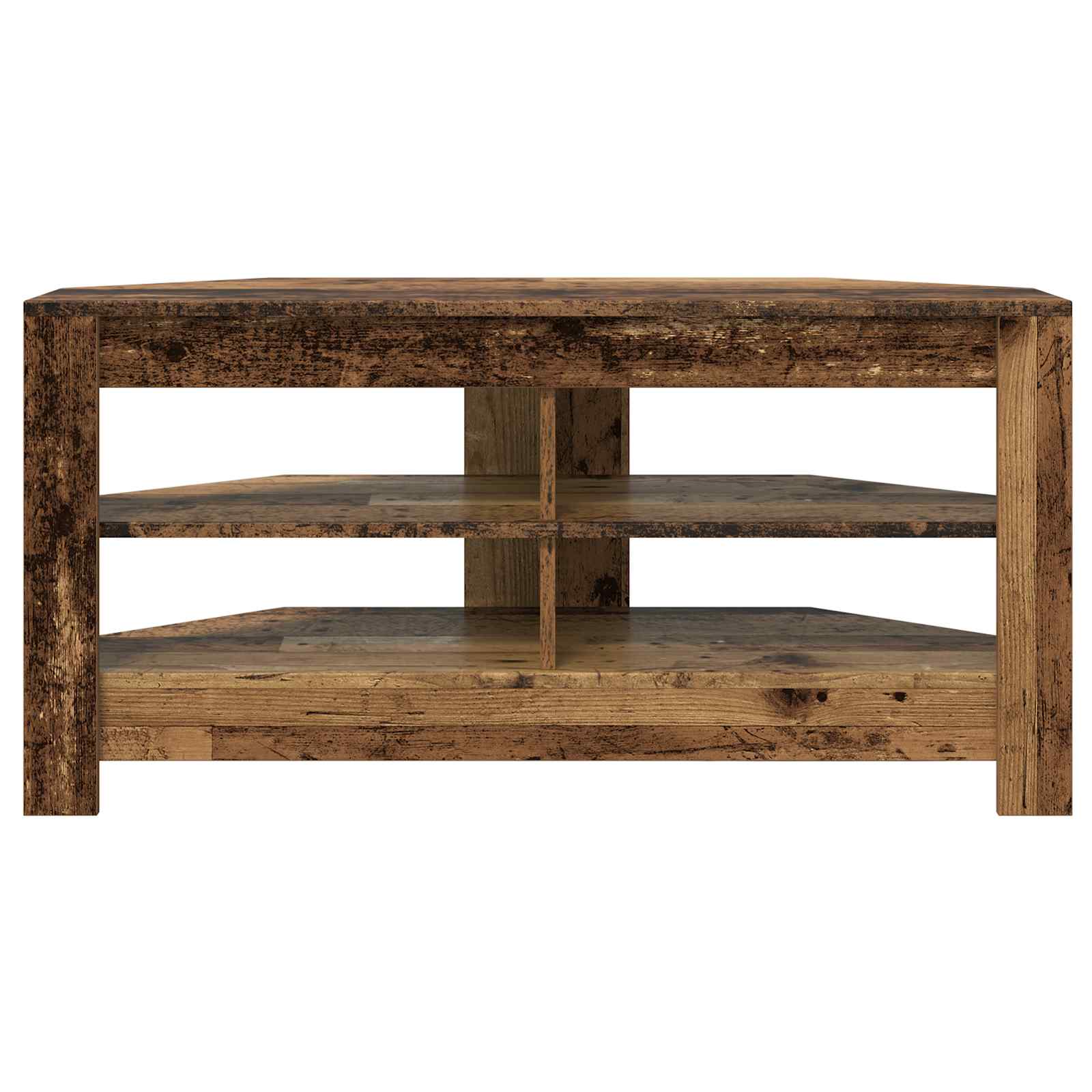 vidaXL RogowaSzafkanaTelewizor Stare drewno 102 x 40,5 x 45 cm