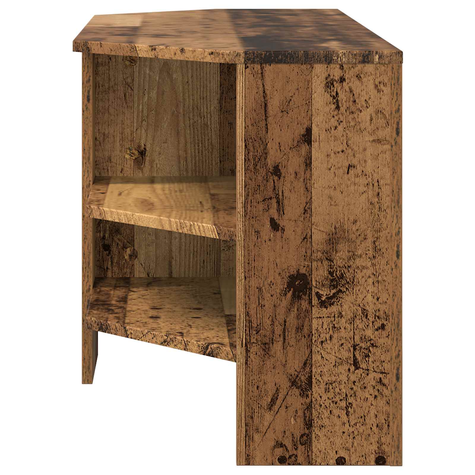vidaXL RogowaSzafkanaTelewizor Stare drewno 102 x 40,5 x 45 cm