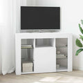 vidaXL Kątowa szafka LED pod telewizor Biały 100x40x68cm
